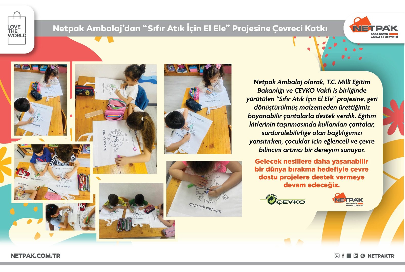 Netpak Ambalaj'dan "Sıfır Atık İçin El Ele" Projesine Anlamlı Destek