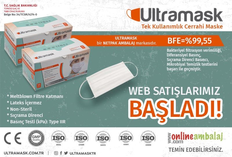 Netpak Bez Çantanın Markası Ultramask Cerrahi Maskenin Web Satışları Başladı!