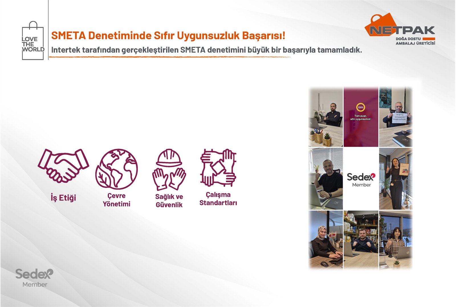 SMETA Denetiminde Sıfır Uygunsuzluk Başarısı