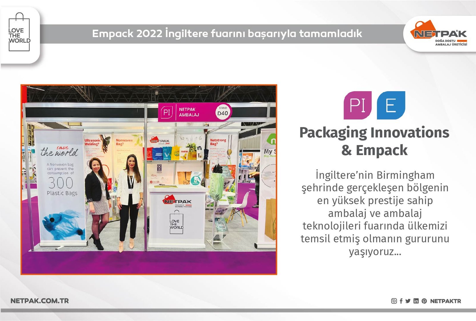 Empack 2022 İngiltere Fuarını Başarıyla Tamamladık