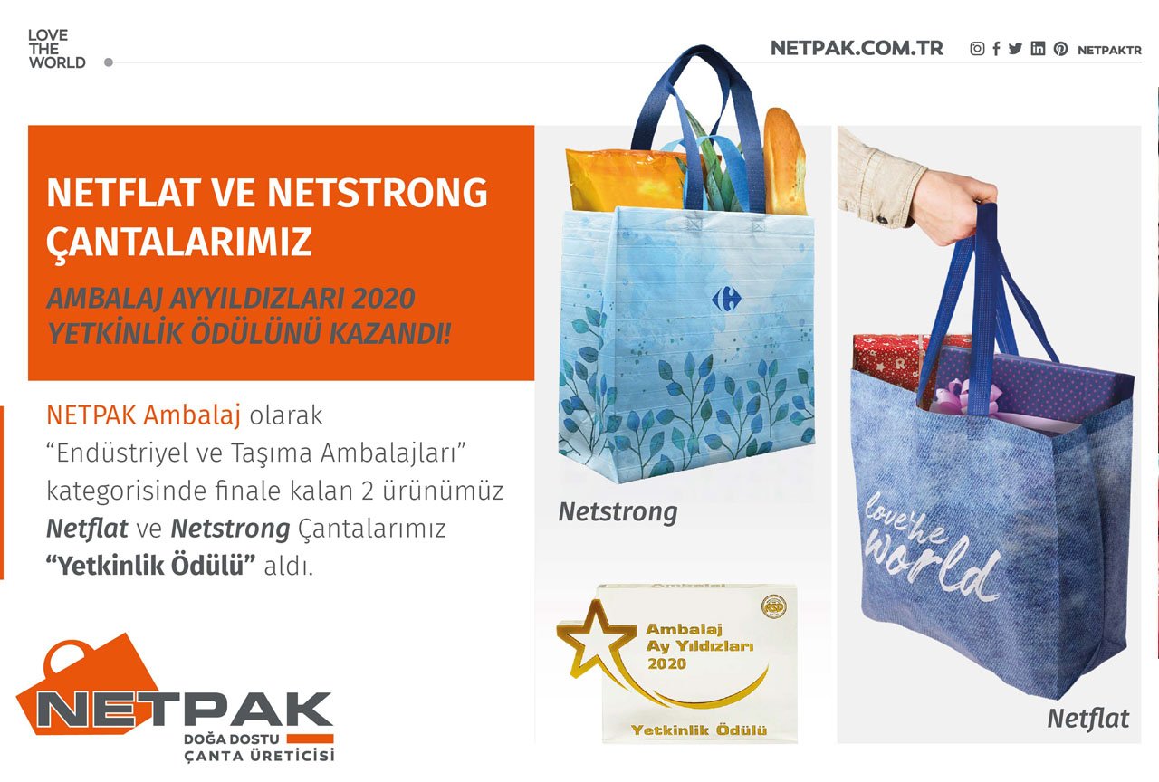 Netpak Bez Çantaları, Ambalaj Ayyıldızları 2020 Yetkinlik Ödülünü Kazandı